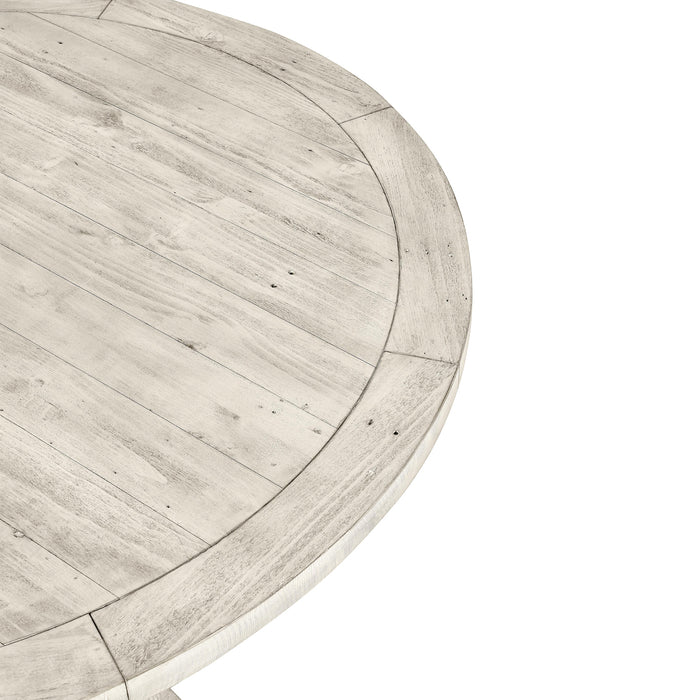 Kosas Home - Caleb 55" Round Dining Table Nordic Ivory - 51031088 - GreatFurnitureDeal
