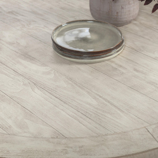 Kosas Home - Caleb 55" Round Dining Table Nordic Ivory - 51031088 - GreatFurnitureDeal