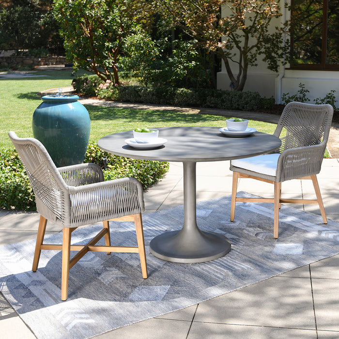 Classic Home Furniture - Tulip 47" Outdoor Concrete Dining Table - 51031161 - GreatFurnitureDeal