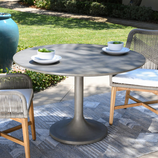 Classic Home - Tulip 47" Outdoor Concrete Dining Table - 51031161 - GreatFurnitureDeal