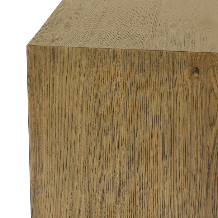 Classic Home - Layne Solid Wood Square Coffee Table w Casters - Light Brown - 51031404 - GreatFurnitureDeal