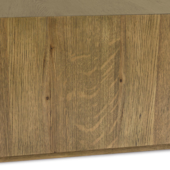 Classic Home - Layne Solid Wood Square Coffee Table w Casters - Light Brown - 51031404 - GreatFurnitureDeal