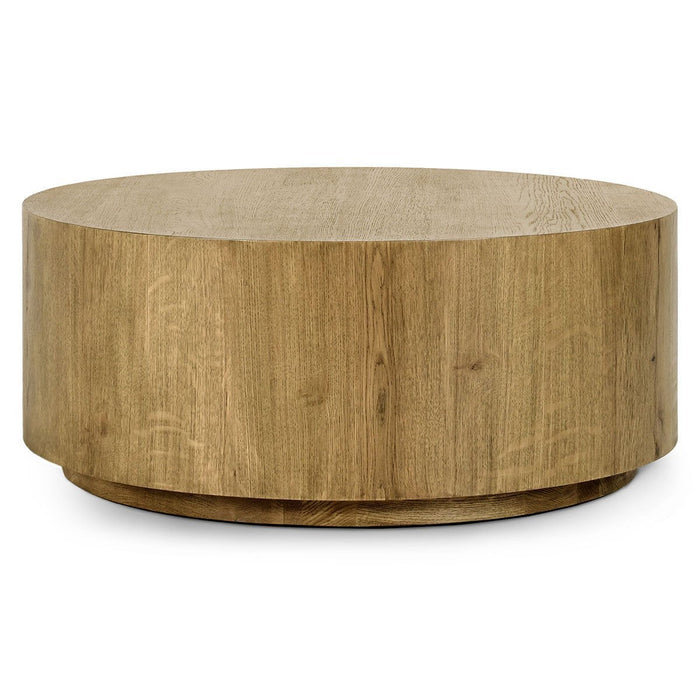 Classic Home - Layne Solid Wood Round Coffee Table with Casters - Light Brown - 51031408 - GreatFurnitureDeal