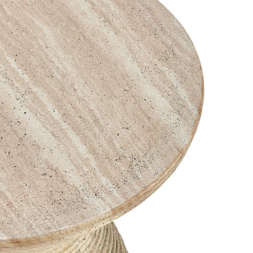 Classic Home - Fern Outdoor Accent Table in Beige - 51031544 - GreatFurnitureDeal