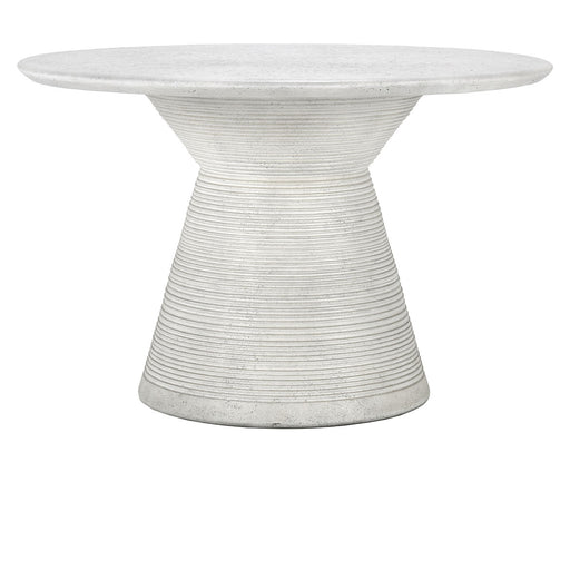 Classic Home - Fern 47" Outdoor Round Dining Table in White - 51031549 - GreatFurnitureDeal