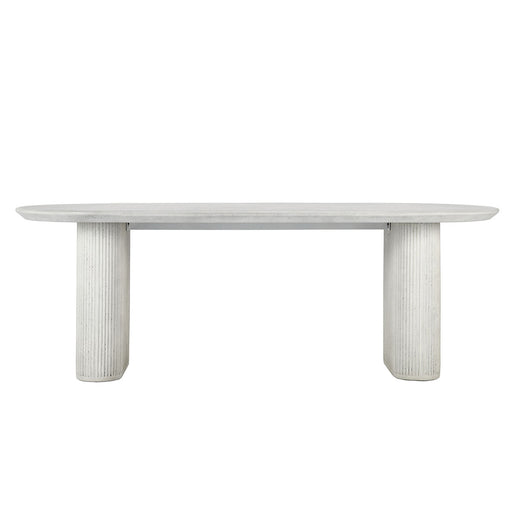 Classic Home Furniture - Grayson 87" Outdoor Oval Dining Table White - 51031551 - GreatFurnitureDeal