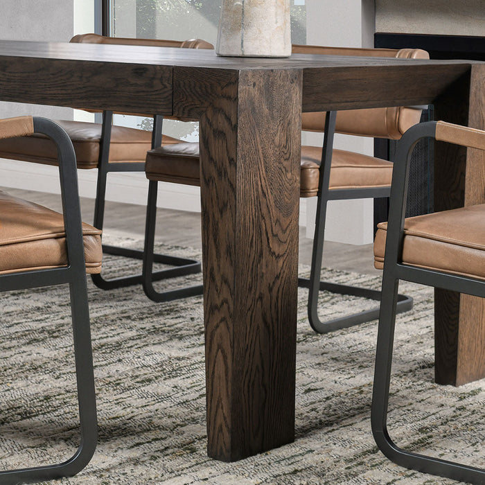 Classic Home - Troy Reclaimed Oak 89" Dining Table Suede Brown - 51031605 - GreatFurnitureDeal