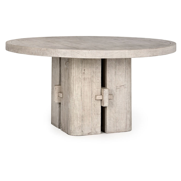 Classic Home Furniture - Rosemount Reclaimed Pine 60" Round Dining Table White Wash - 51031611 - GreatFurnitureDeal