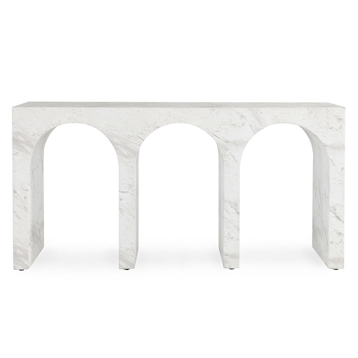 Classic Home Furniture - Marmo Outdoor Concrete 61" Console Table Ivory/Gray - 51031623