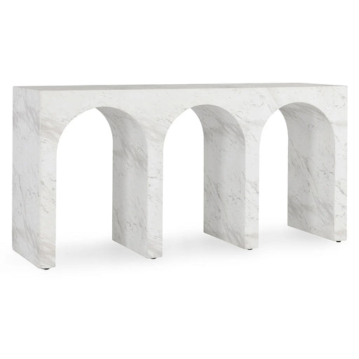 Classic Home Furniture - Marmo Outdoor Concrete 61" Console Table Ivory/Gray - 51031623 - GreatFurnitureDeal