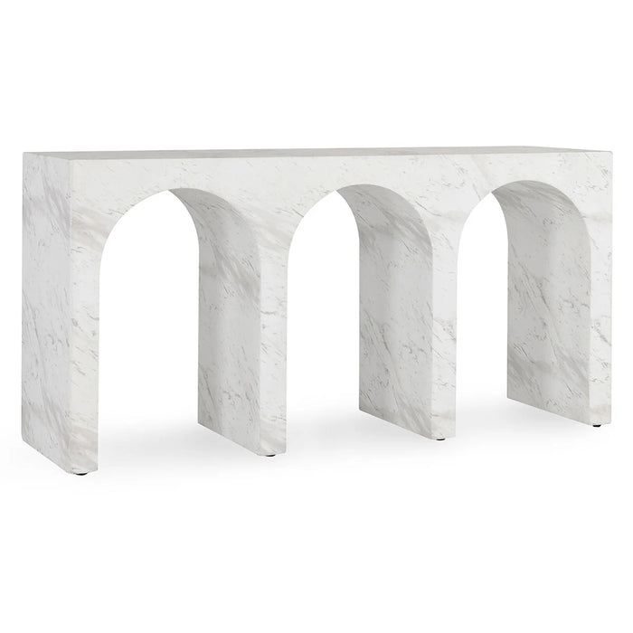Classic Home Furniture - Marmo Outdoor Concrete 61" Console Table Ivory/Gray - 51031623