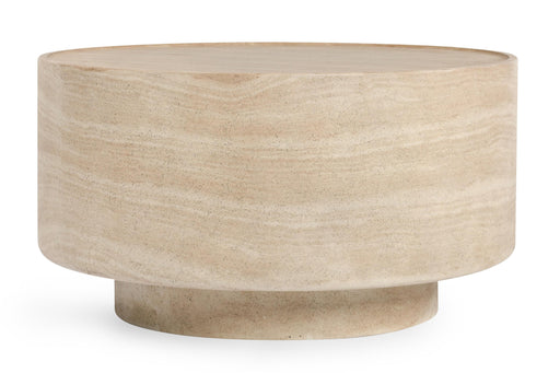 Classic Home - Mckenna Round Stone Outdoor Coffee Table in Beige - 51031624 - GreatFurnitureDeal
