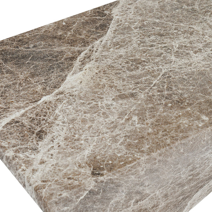 Classic Home - Adler Outdoor Concrete Accent Table Brown/Ivory - 51031635 - GreatFurnitureDeal