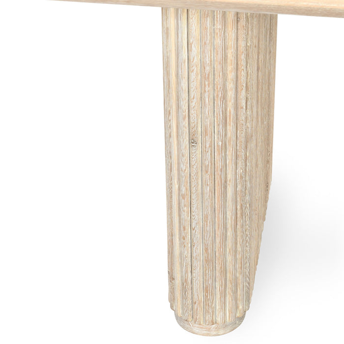 Classic Home - Vander Oak Wood 84" Dining Table Cream Washed - 51031644 - GreatFurnitureDeal