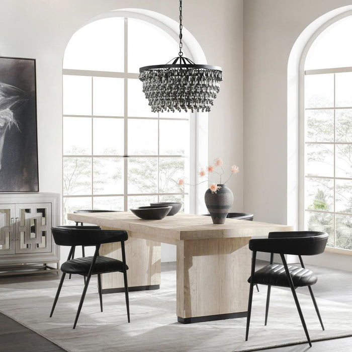 Classic Home - Lynx Solid Wood Rectangle Dining Table - Antique White - 51031649 - GreatFurnitureDeal