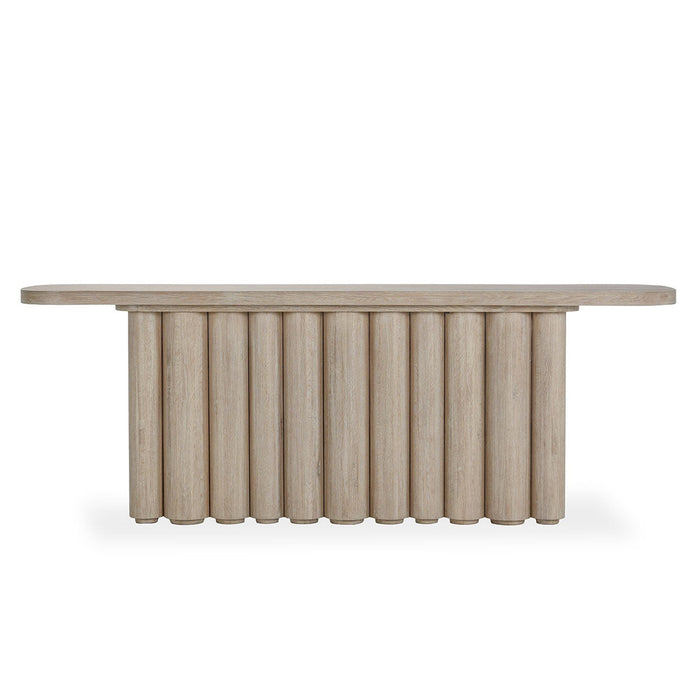 Classic Home - Tiber Oak Wood 90" Console Table White Washed - 51031650 - GreatFurnitureDeal