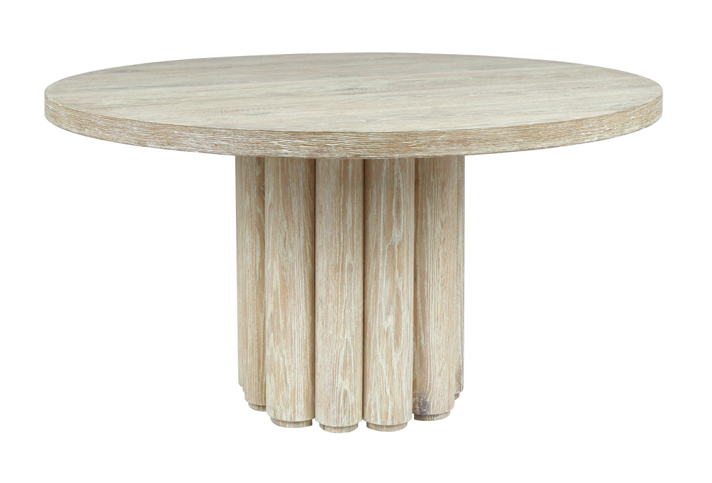 Classic Home - Tiber Round Dining Table in White Washed - 51031713 - GreatFurnitureDeal