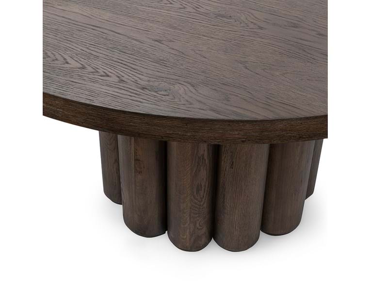 Classic Home - Tiber Round Dining Table in Toasted Brown - 51031734 - GreatFurnitureDeal