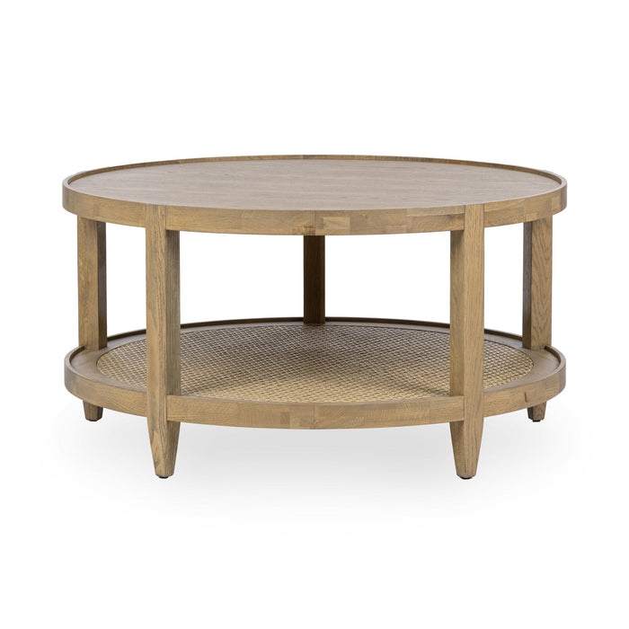 Classic Home - Devin Solid Wood Round Coffee Table - 51031749 - GreatFurnitureDeal