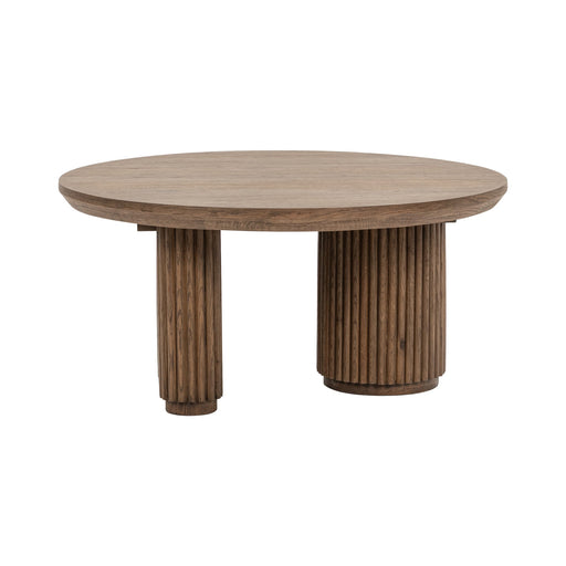 Classic Home - Vander Solid Wood Round Coffee Table -Tawny Brown- 51031766 - GreatFurnitureDeal