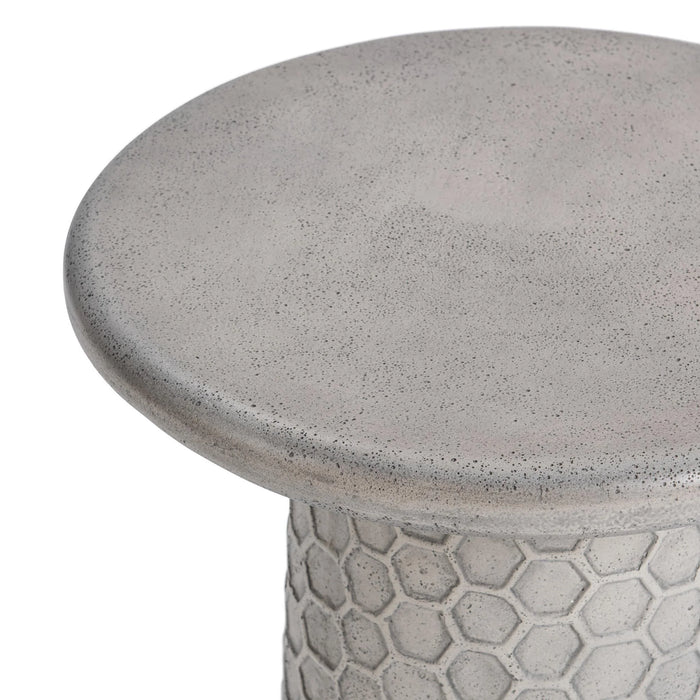 Classic Home - Delaine Outdoor Medium Accent Table in Light Gray - 51031804