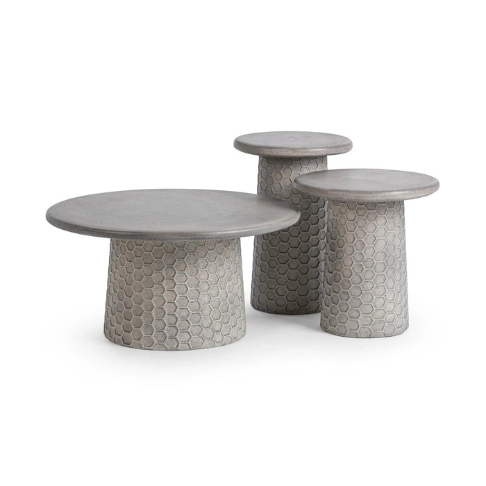 Classic Home - Delaine Outdoor Medium Accent Table in Light Gray - 51031804