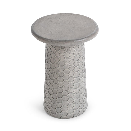 Classic Home - Delaine Outdoor Small Accent Table in Light Gray - 51031805 - GreatFurnitureDeal