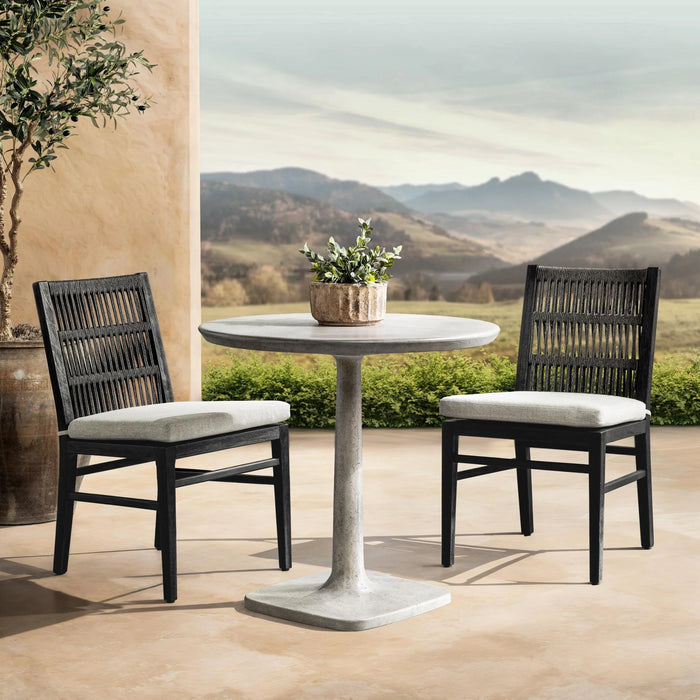 Classic Home - Paulina Outdoor 31" Bistro Table in Light Gray - 51031822 - GreatFurnitureDeal