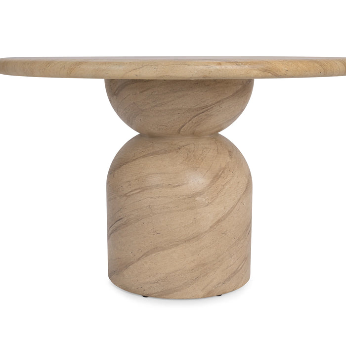 Classic Home - Portola Outdoor 47" Round Dining Table in Warm Sandstone - 51031825 - GreatFurnitureDeal