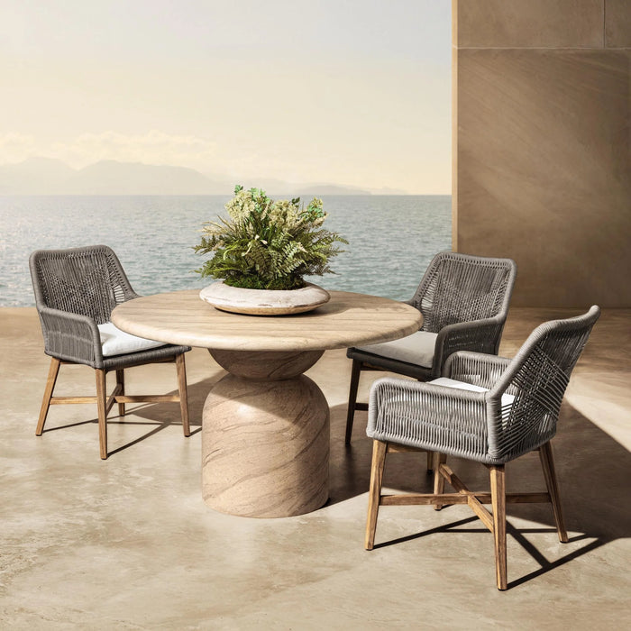 Classic Home - Portola Outdoor 47" Round Dining Table in Warm Sandstone - 51031825 - GreatFurnitureDeal