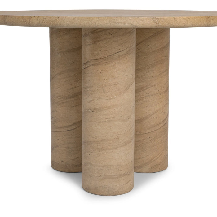 Classic Home - Niva Outdoor 47" Round Dining Table in Warm Sandstone - 51031826 - GreatFurnitureDeal