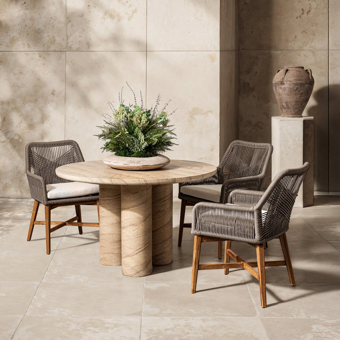 Classic Home - Niva Outdoor 47" Round Dining Table in Warm Sandstone - 51031826 - GreatFurnitureDeal