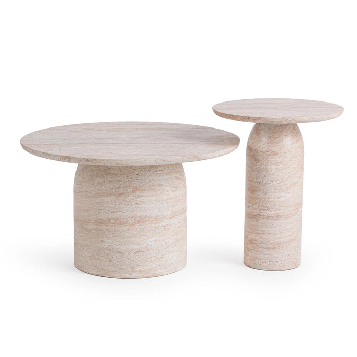 Classic Home - Sana Outdoor 30" Round Coffee Table in Capri Limestone - 51031830 - GreatFurnitureDeal