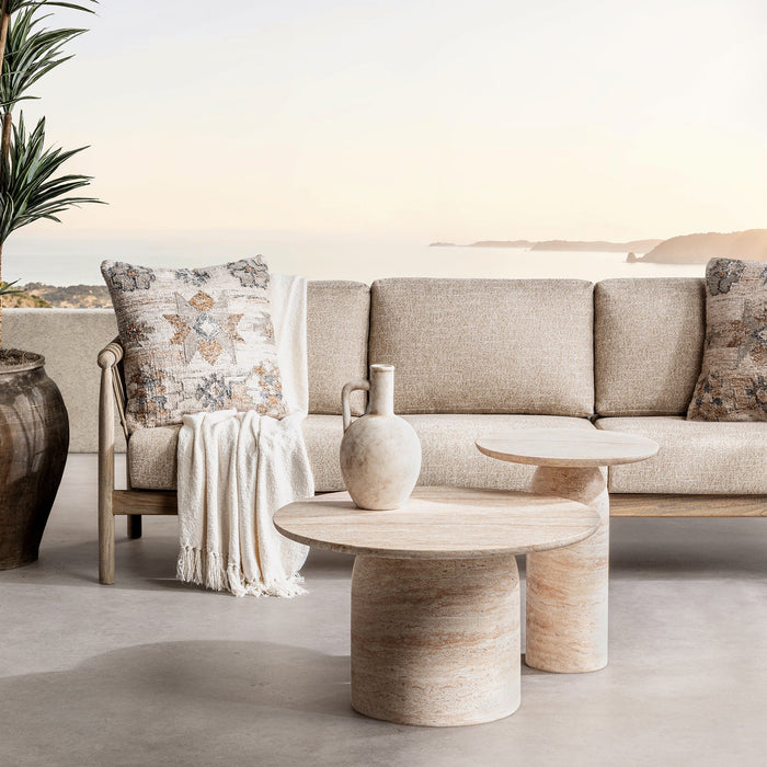 Classic Home - Sana Outdoor 30" Round Coffee Table in Capri Limestone - 51031830 - GreatFurnitureDeal