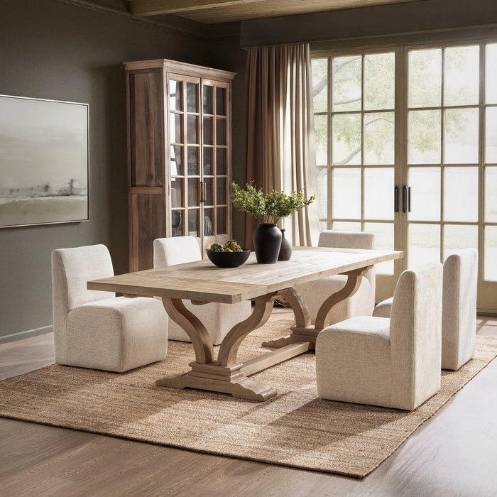 Classic Home - Julia 86"-110" Extendable Dining Table in Soft Earth - 51031836