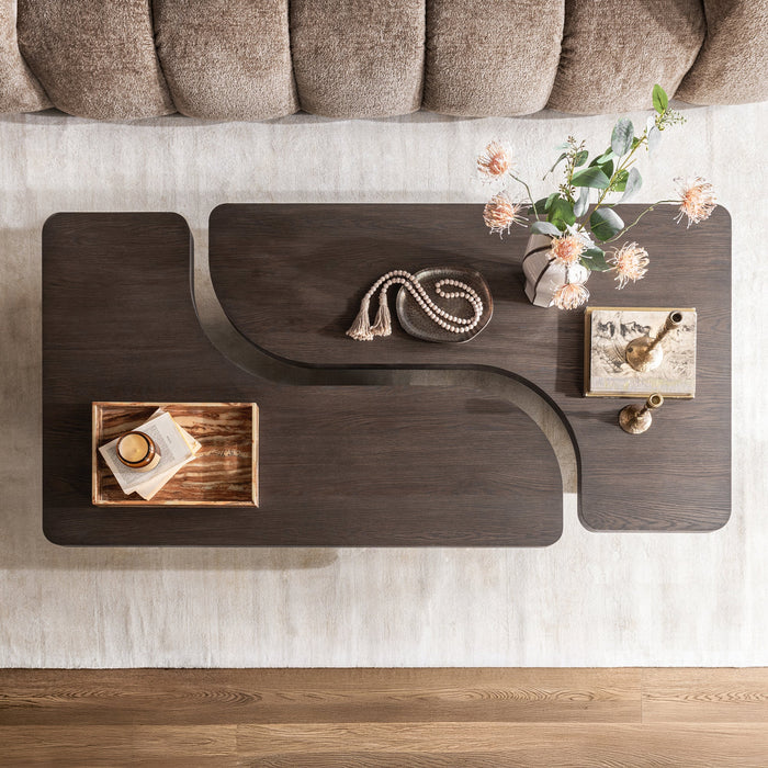 Classic Home - Melina 2 Piece 71" Coffee Table in Havana Brown - 51031858