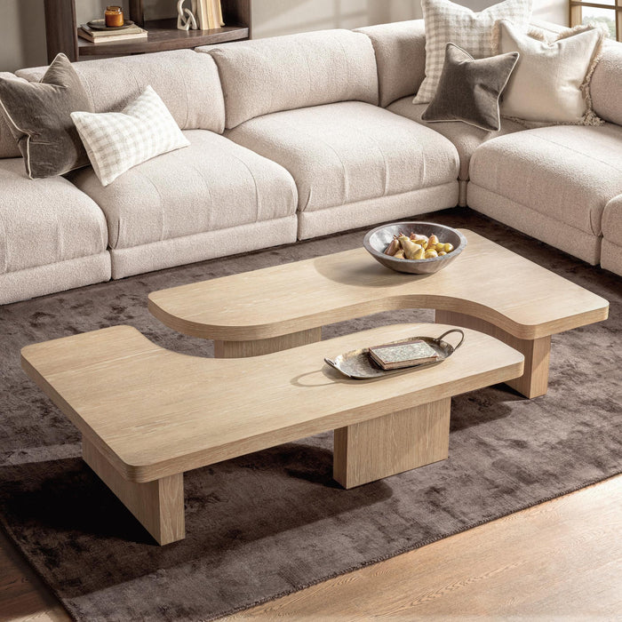 Classic Home - Melina 2 Piece 71" Coffee Table in Coastal Drift - 51031866 - GreatFurnitureDeal