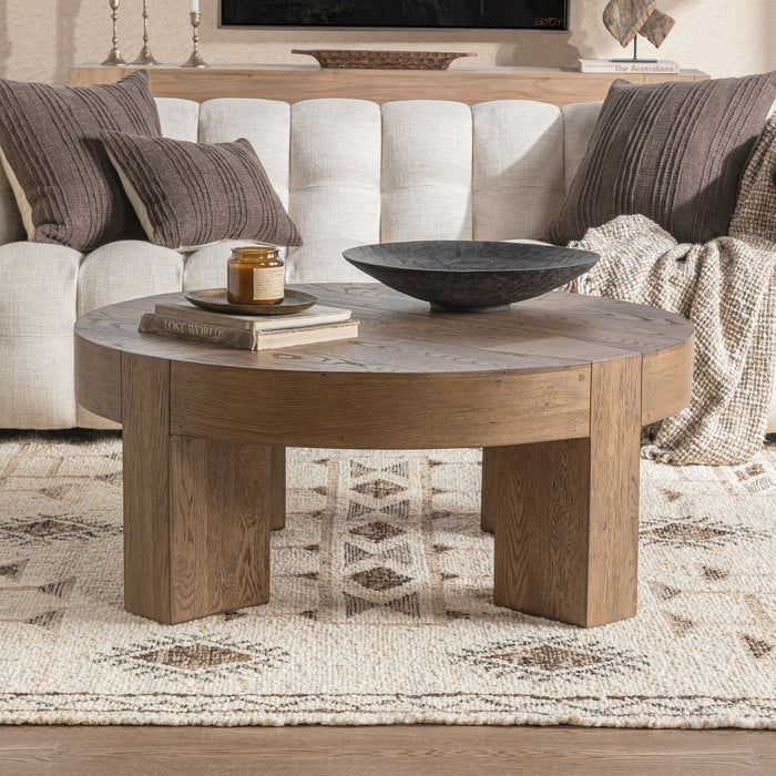 Classic Home - Bristol Round Coffee Table in Cafe Brown - 51031875 - GreatFurnitureDeal