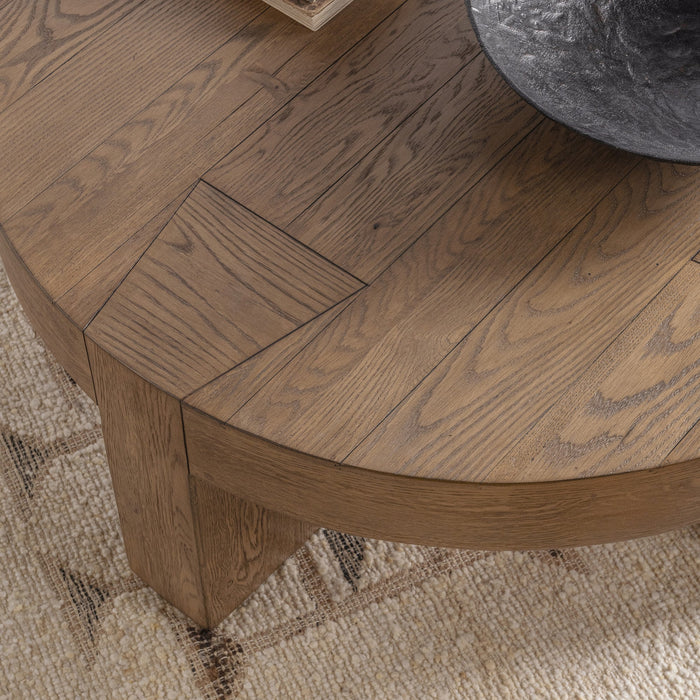 Classic Home - Bristol Round Coffee Table in Cafe Brown - 51031875 - GreatFurnitureDeal