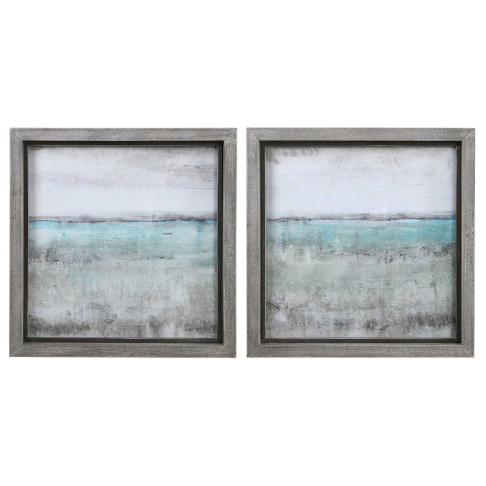Uttermost - Aqua Horizon Framed Prints, Set/2 - 51114