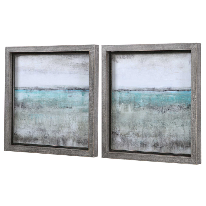 Uttermost - Aqua Horizon Framed Prints, Set/2 - 51114