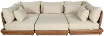 Meridian Furniture - Ease 228" Fabric Upholstered 8 Piece Modular Sectional - 111Tan-Sec6C - GreatFurnitureDeal
