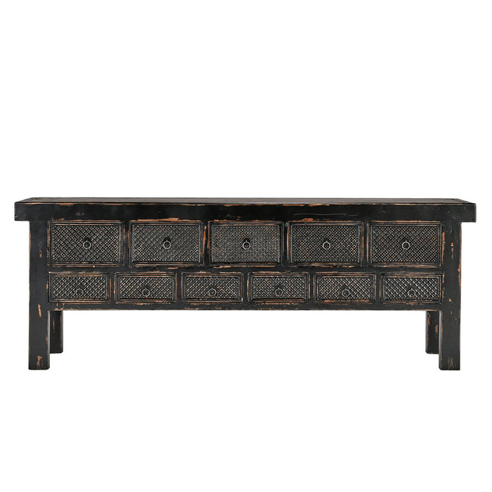 Classic Home - Lahey Solid Wood 11Dwr Rectangle Console Table - 52003763 - GreatFurnitureDeal