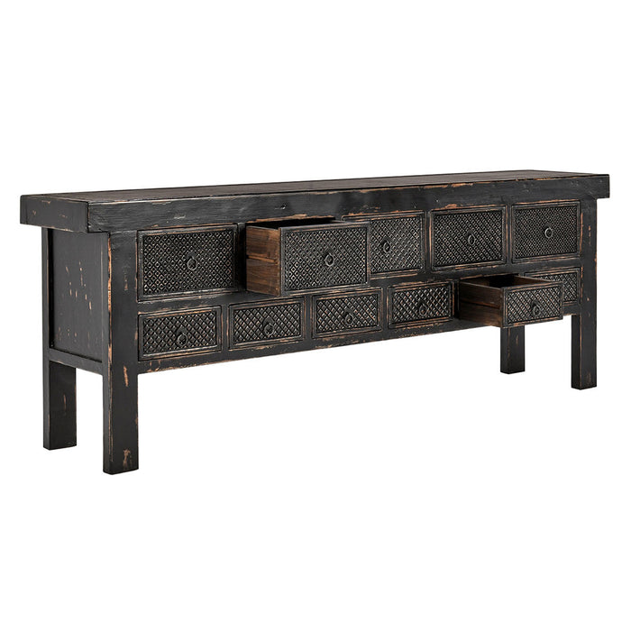 Classic Home - Lahey Solid Wood 11Dwr Rectangle Console Table - 52003763 - GreatFurnitureDeal
