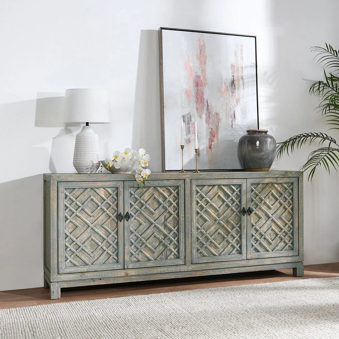 Classic Home - Antigua Cabinet in Timeworn Blue - 52003883 - GreatFurnitureDeal