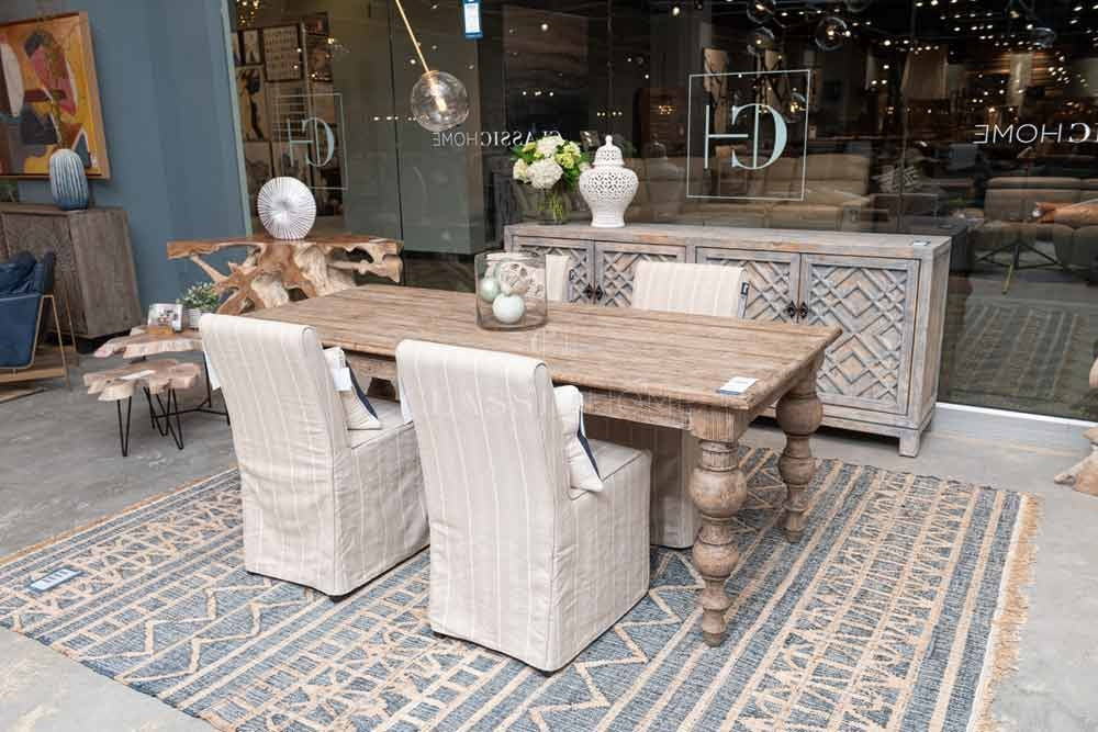 Classic Home - Antigua 4 Door Sideboard Distressed Blue - 52003883 - GreatFurnitureDeal