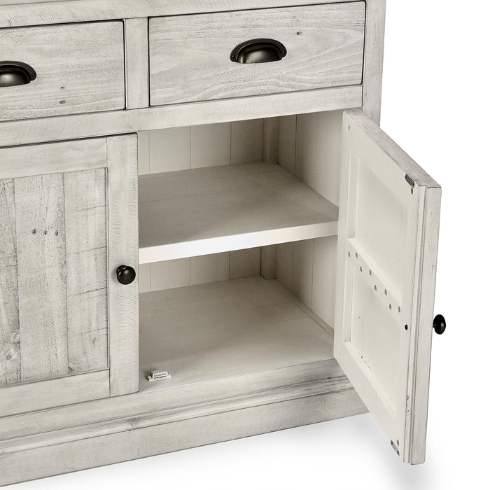 Kosas Home - Caleb 4 Dwr 4 Dr Sideboard Nordic Ivory - 52003964 - GreatFurnitureDeal