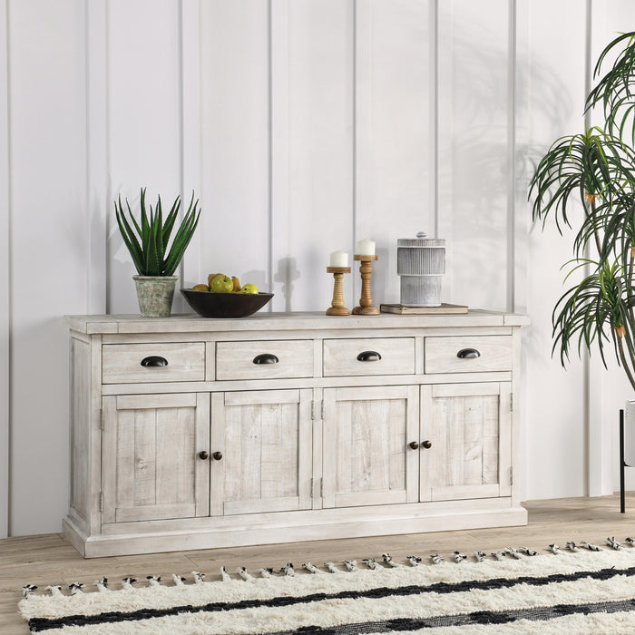 Kosas Home - Caleb 4 Dwr 4 Dr Sideboard Nordic Ivory - 52003964 - GreatFurnitureDeal