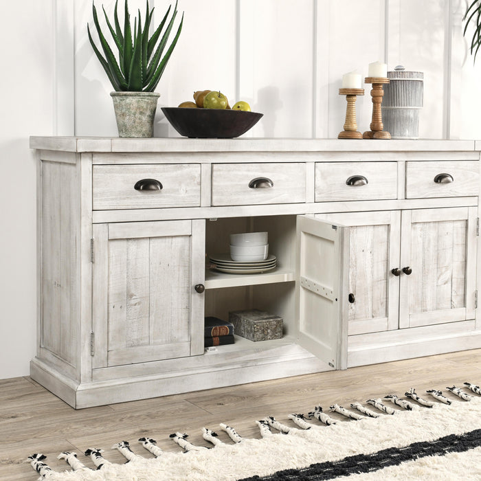 Kosas Home - Caleb 4 Dwr 4 Dr Sideboard Nordic Ivory - 52003964 - GreatFurnitureDeal