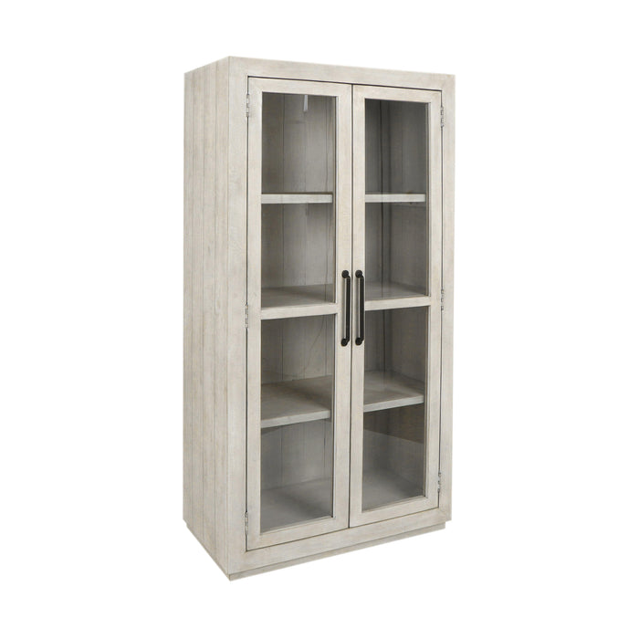 Kosas Home - Caleb Reclaimed - Pine Display Cabinet in Ivory - 52004096 - GreatFurnitureDeal